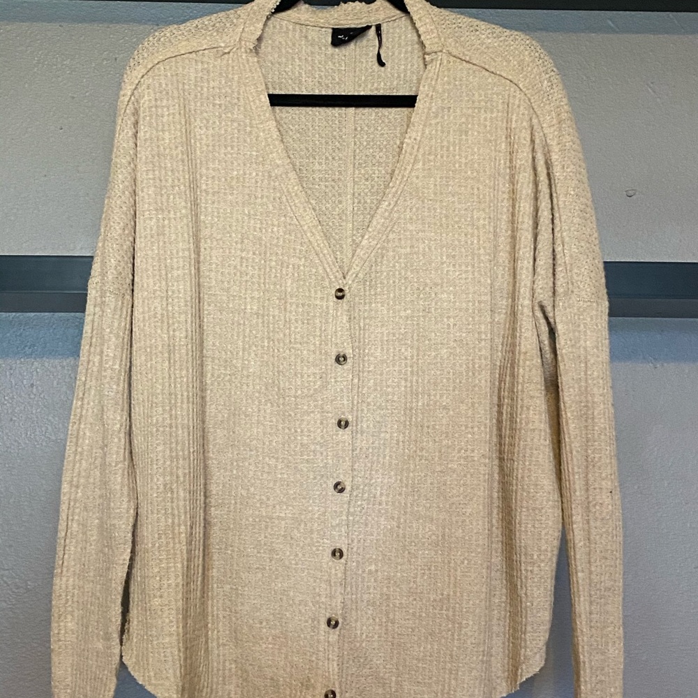Urban Outfitters Waffle Button Shirt